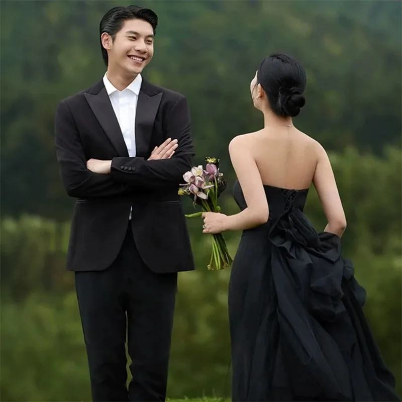 지이실 맞춤형 라이트 웨딩드레스 신부 고급스러운 섹시한 머메이드 튜브탑 칼라 인증 드레스 스커트 여성용