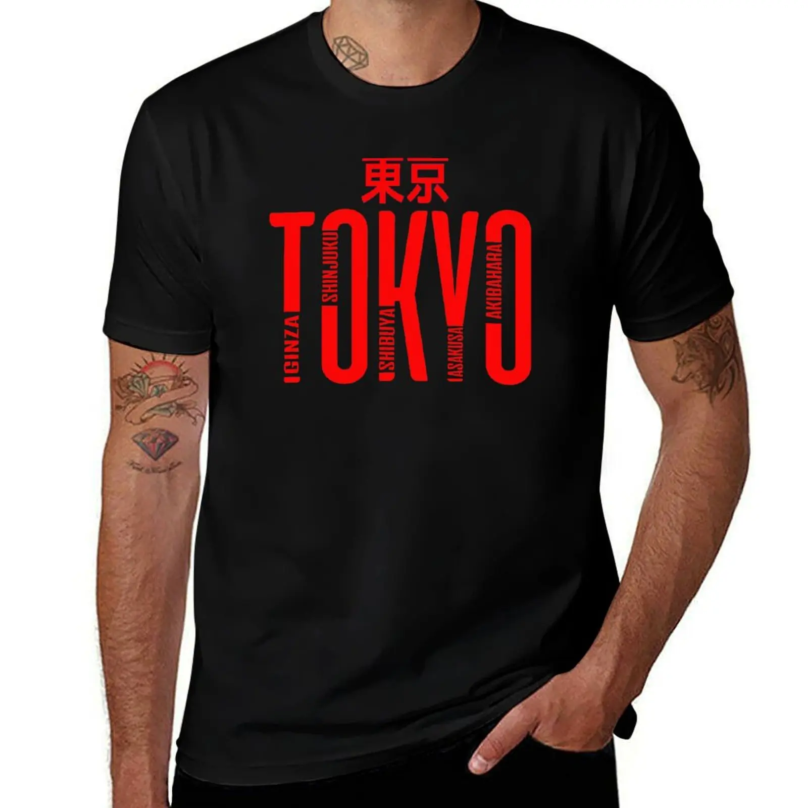

Tokyo for black background T-Shirt topping heavyweights cheap stuff Blouse clothes for men