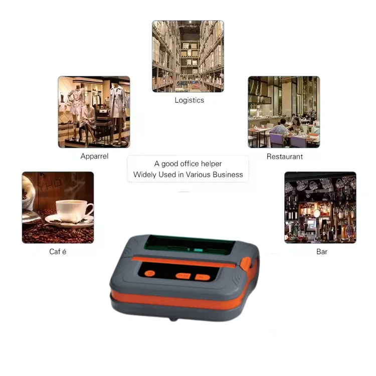 4Inch 110mm Printer Mobile Wireless USB Thermal Mobile Label Printer Portable Bluetooth Wifi Thermal Receipt Printer