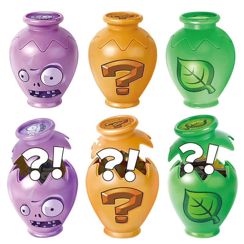 Plants VS Zombies 2 Anime Blind Box Surprise Pottery Peashooter SunFlower Pirate Captain Ra Zombie Game Dolls Model Kids Toys