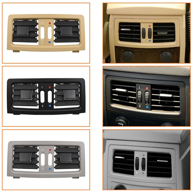 

A/C Vent Outlet Rear Center Console Fresh Air Outlet Vent Grille Cover For -BMW 5 Series E60 E61 64226957974
