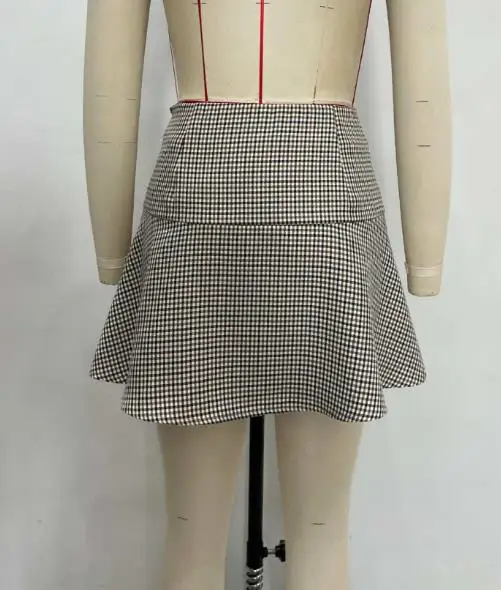 2025, herbst Neue frauen Mode, Elegante Heiße Mädchen Hohe Taille Spleißen A-Line Multi Funktionale Halbe Länge Rock frauen Tragen