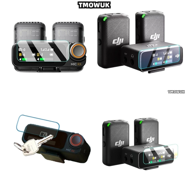 

For DJI Mic2, Non-Intrusive Tempered Glass For Mic Display Integrity