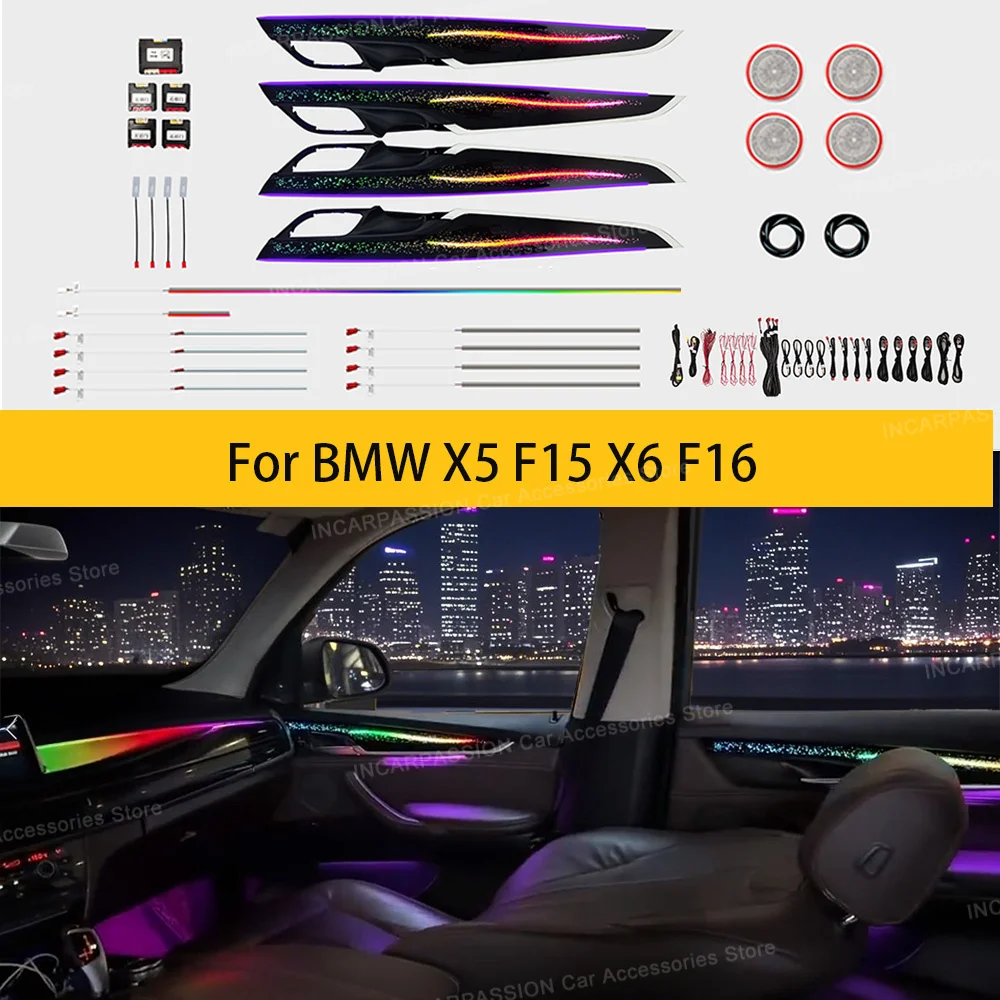 

11 Colors OEM Dynamic Active Ambient Light for BMW X5 F15 X6 F16, BMW X5 X6 Interior Lighting Upgrade