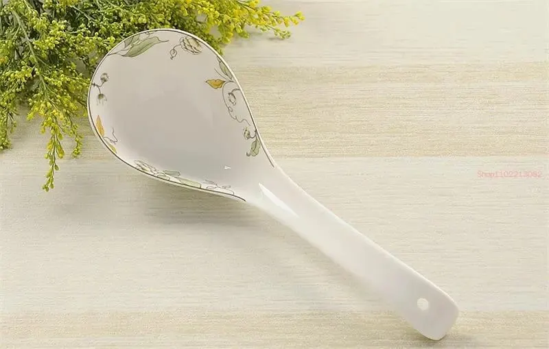 3pcs/lot, Real Bone China Dinner Plate and Spoon Set, Ceramic 8inch &10inch Plates, Buffet Dishes, Kitchen Serving