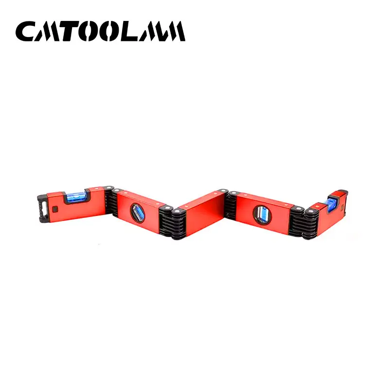 Woodworking Folding Magnetic Level Ruler Multi-Function Carpenter Tool for Precision Alignment & Measurement