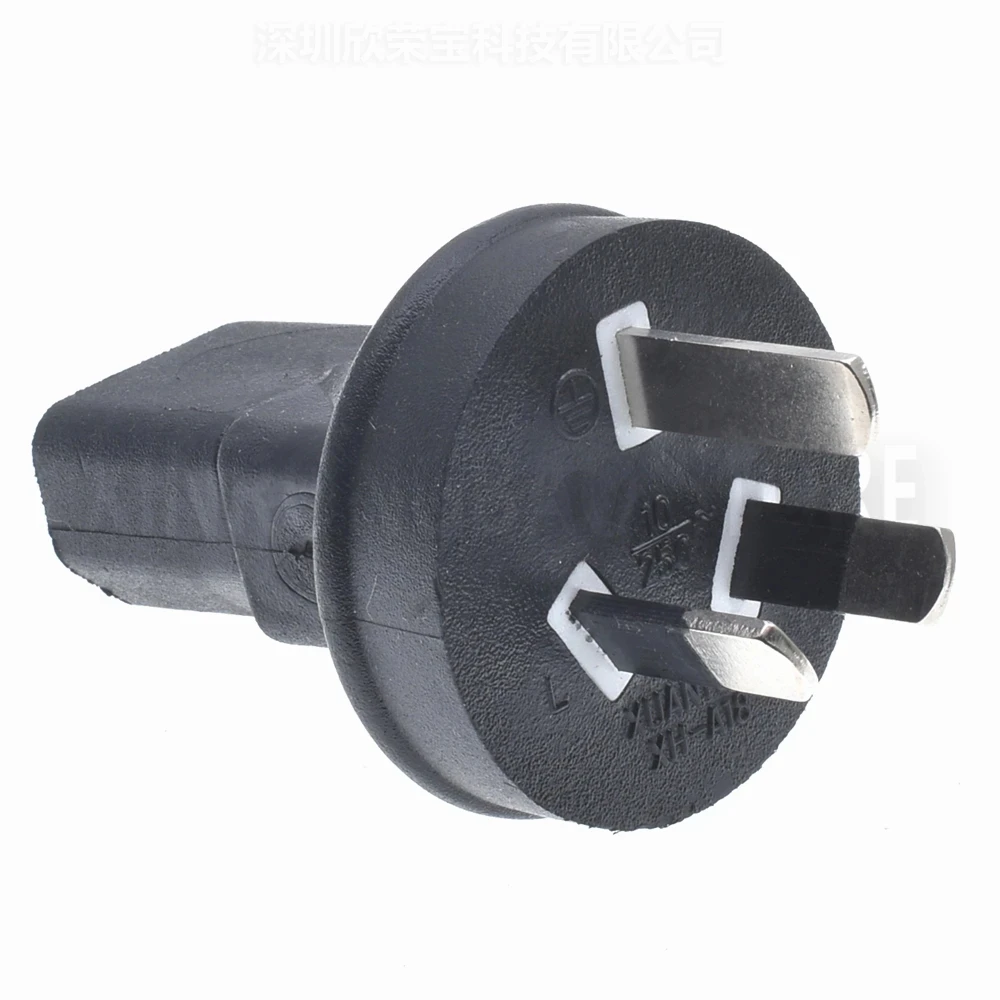 IEC320 C13 to Standard 3 Pin Australian PDU/UPS conversion Right Angle Plug Adapter,  Plug to Desktop Adapter for C13 Interface