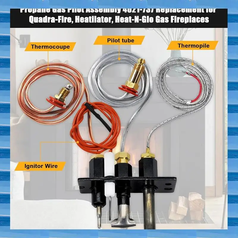 

AT53 4021-737 Propane Gas Fireplace Assembly For Heat-N-Glo, Quadrafire, Heatilator Propane Gas Pilot Assembly 485-511A