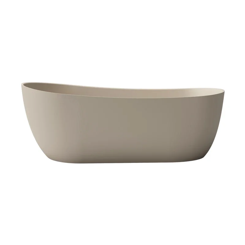 

Matte Milk Brown Artificial Stone Qimeishi Independent Bath Home Shaped Bathtub