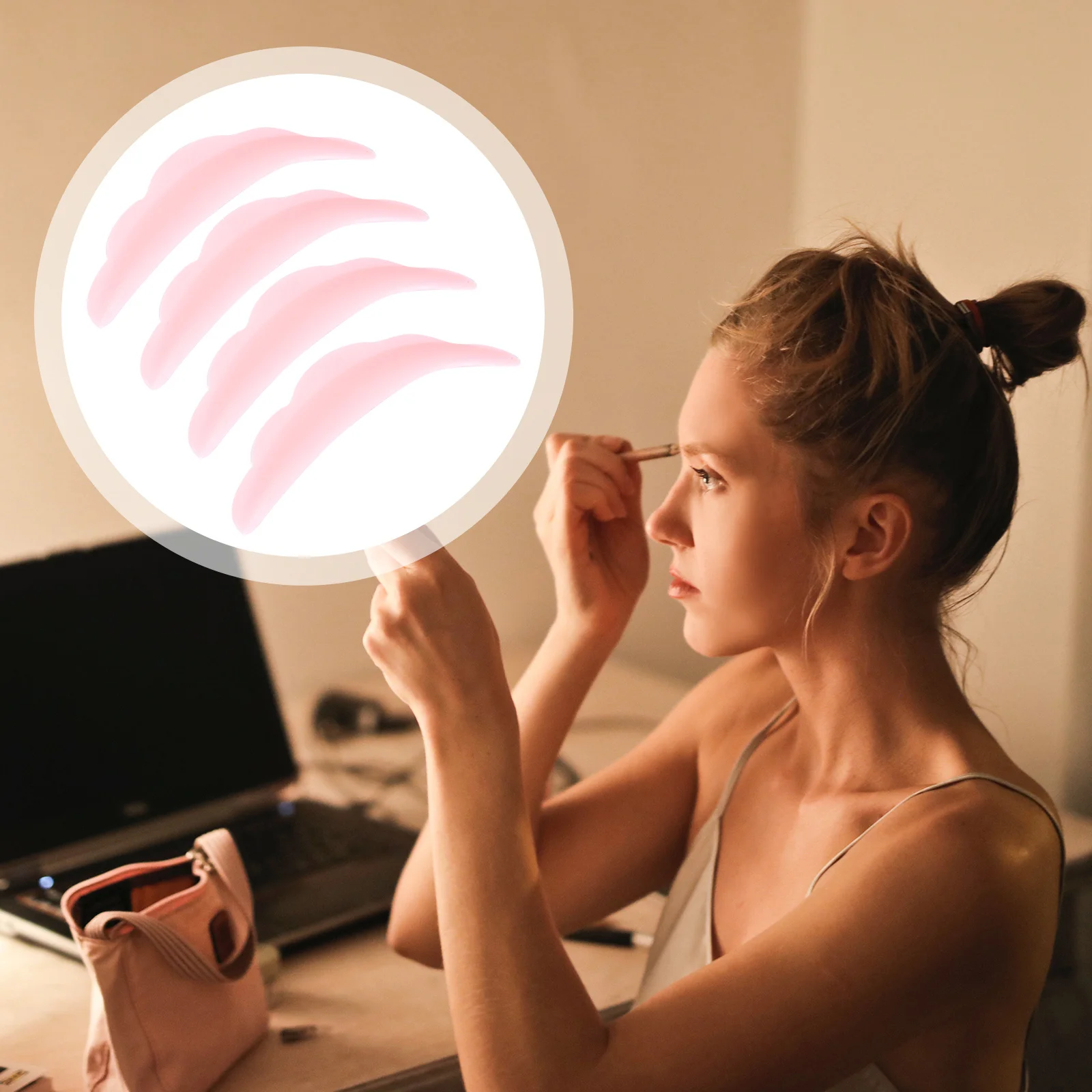 

20Pairs Eyelash Grafting Gasket Non Irritating Silicone Shield for Gentle Lash Perm At Home Or Professional Salon