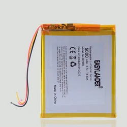 With High Quality 5000mAh  3Wire 407595 Polymer Lithium Battery FOR 7,8,9,10 inch Tablet PC DIGMA 8’ Replace 407095 407590