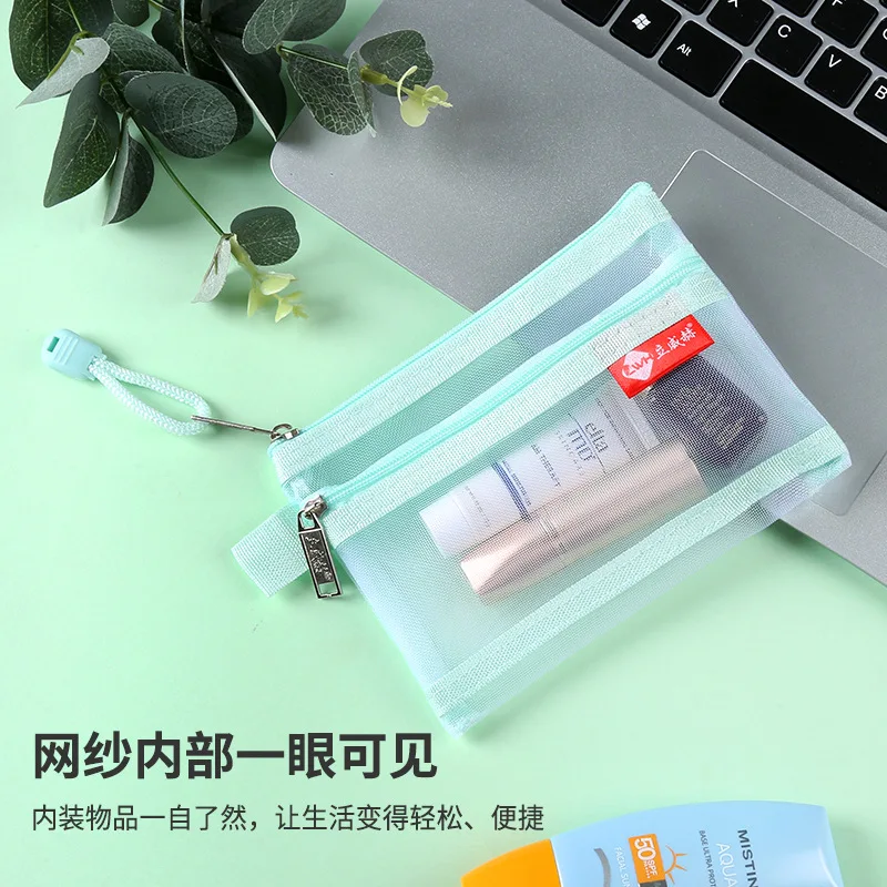 Double Layer Waterproof Zipper Cute Coin Purse ID Card Bank Card Credit Card Organizer Key Earphone Date Line Storage Bag Pouch