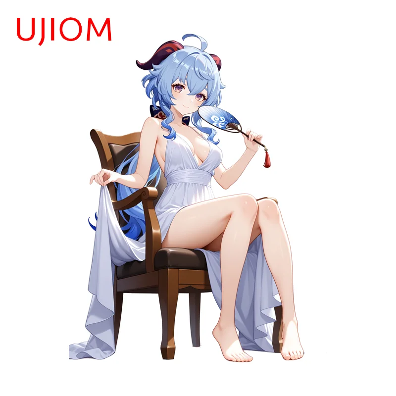 UJIOM Genshin Impact Pretty Ganyu Wall Sticker Fashion Attractive Interesting Decal Eye Catching Computer Case Wallpapers