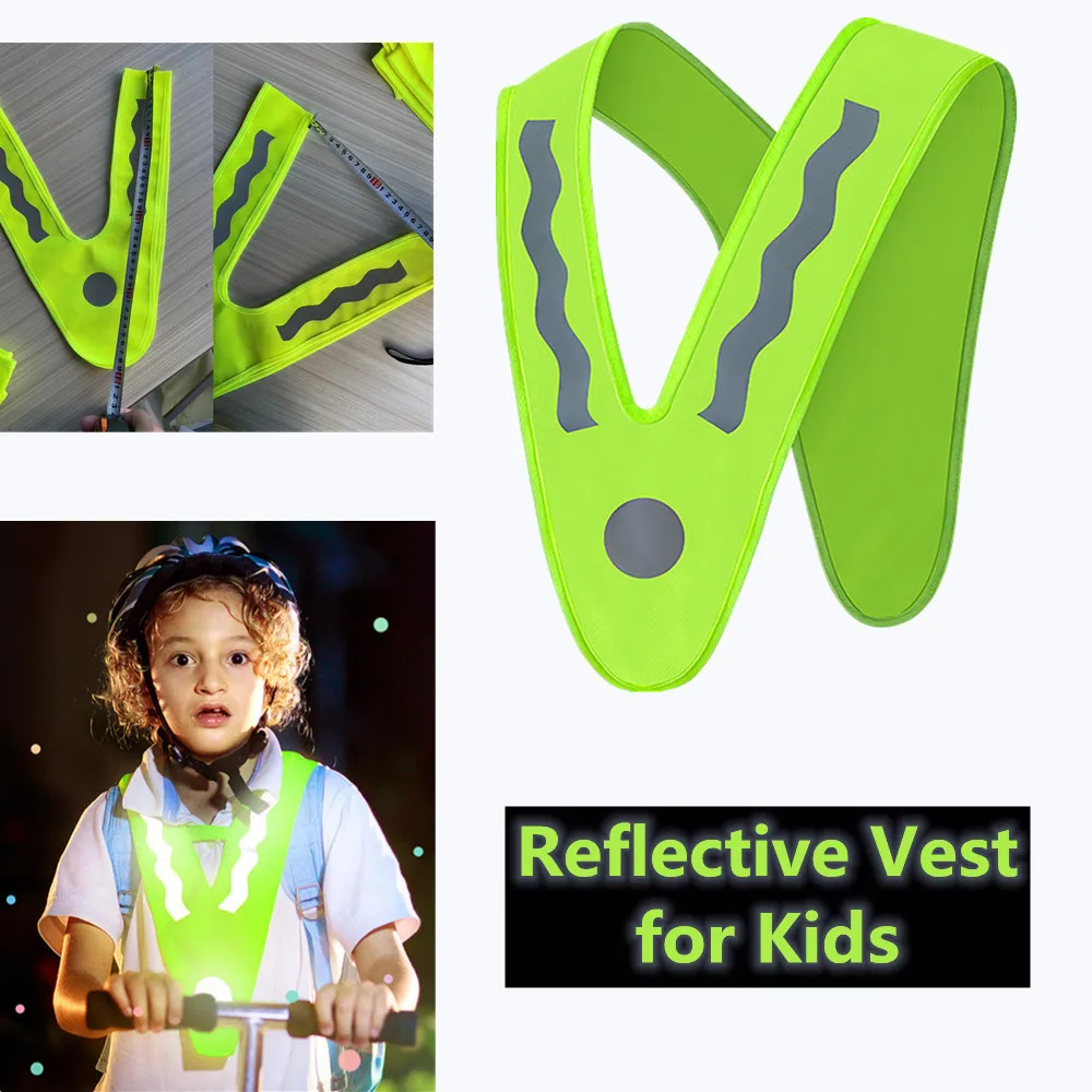 Veiligheid Reflecterende Vest Voor Kinderen Kinderen Beveiliging Kleding Hoge Zichtbaarheid Kleding Reflector Voor Walker 'S Nachts