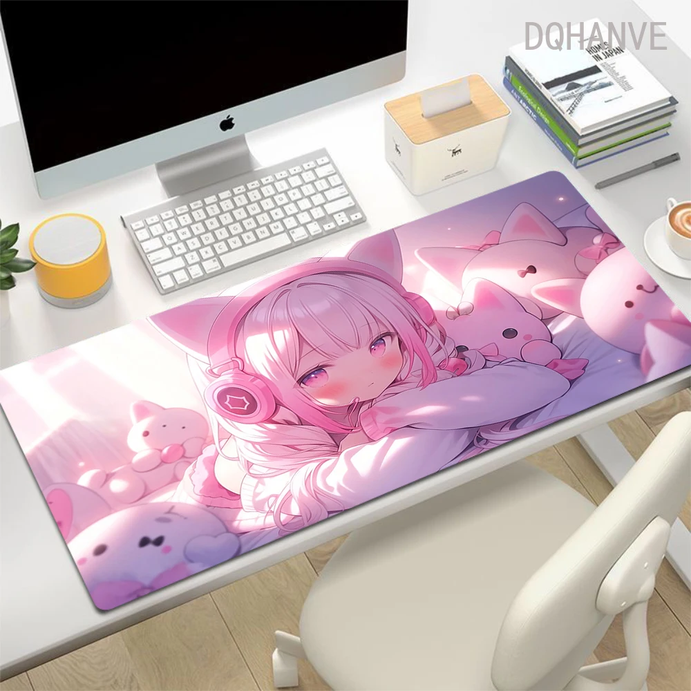 Imagem -02 - Tapete de Dragão Grande para Meninas Anime Bonito Mousepad Tapete de Mesa Kawaii com Acessórios de Jogo Lockrand Tapetes Primários do Teclado Xxl