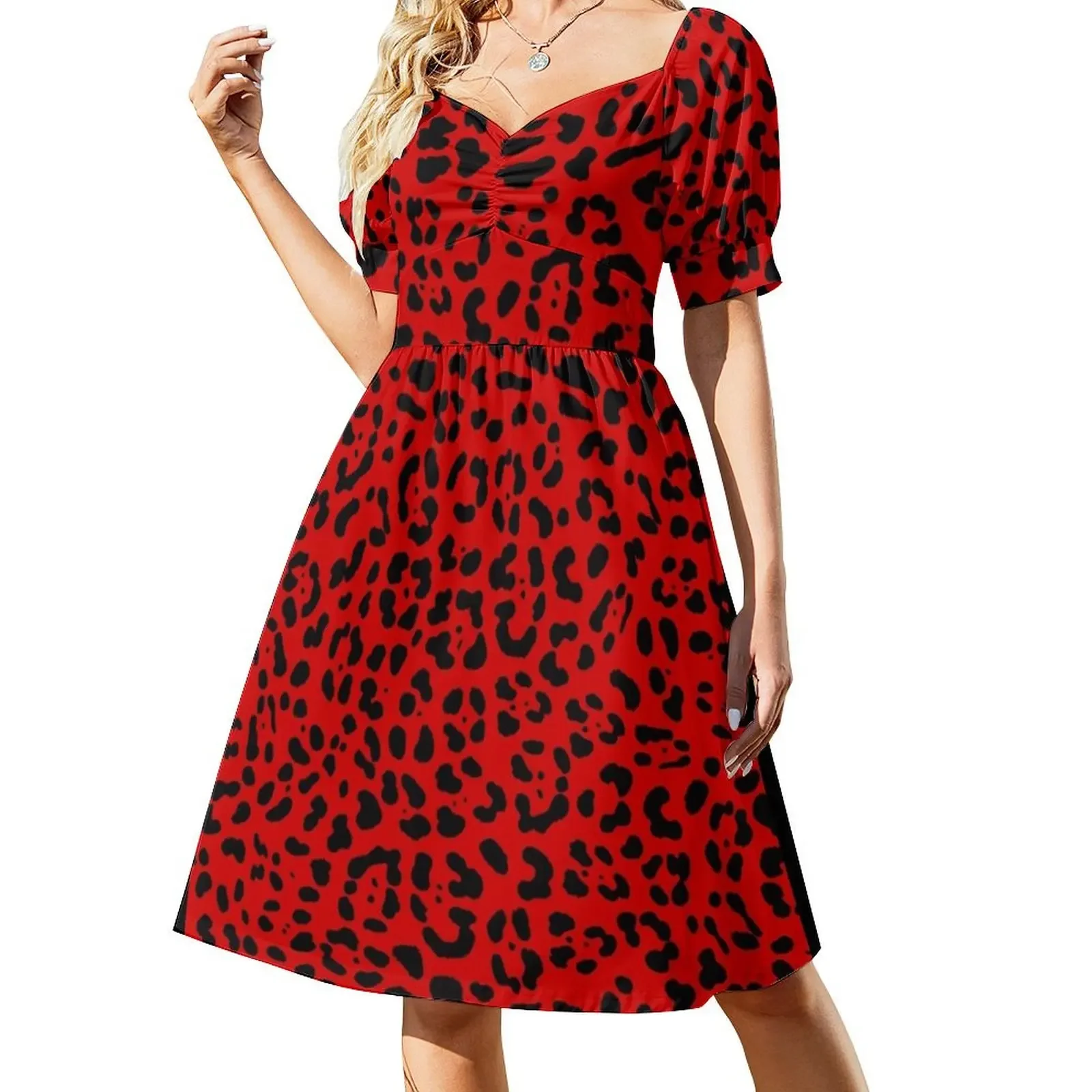 

Punk Red Jaguar Sleeveless Dress dresses korean style dress for women summer Dress