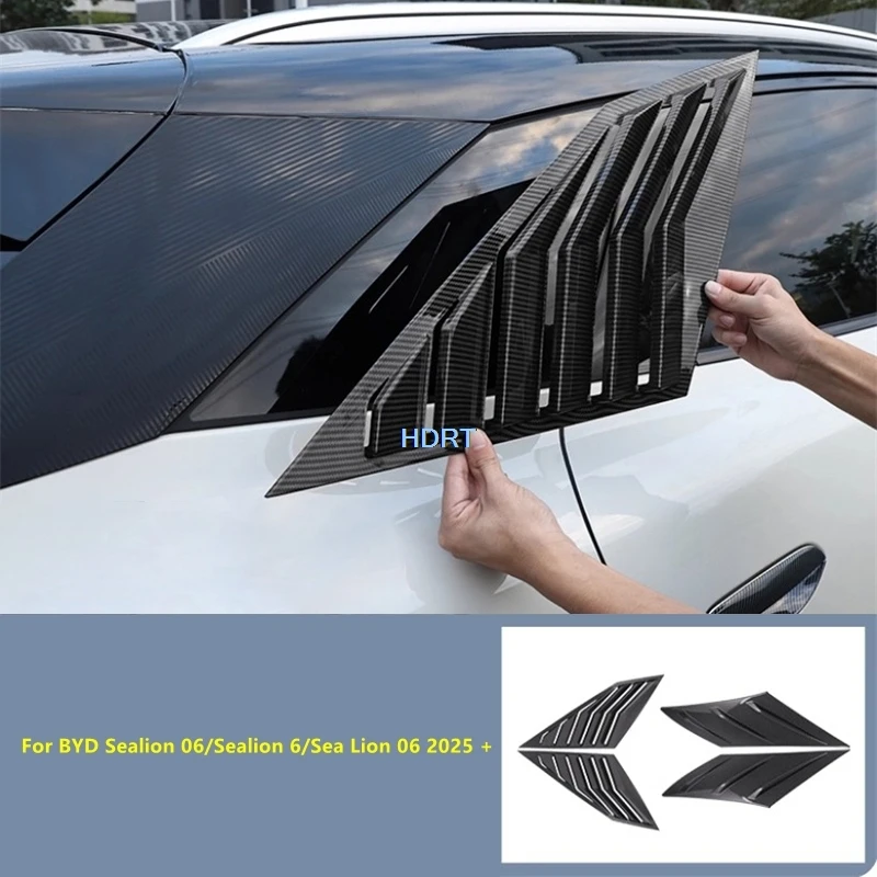 

For BYD Sealion 06/Sealion 6/Sea Lion 06 2025 + Car Style Rear Window Triangle Blind Louver Shutter Cover Side Vent Accessories