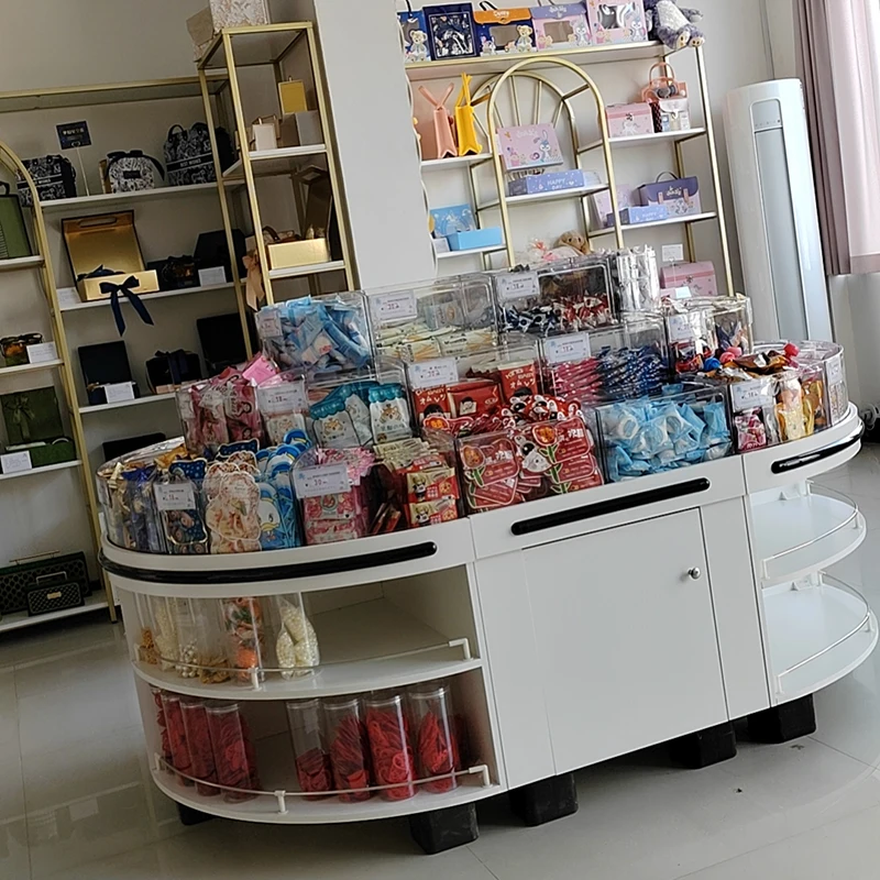 Supermarket dried fruit and grain cabinet, candy shelf, bulk weighing cabinet, bulk food  bulk , round middle isl