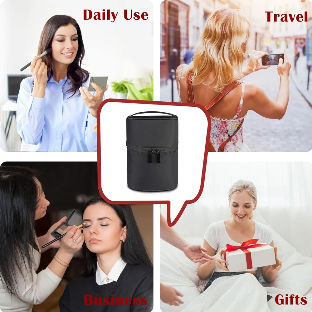 1Pcs Travel Makeup Case,Toiletry Case Organizer Portable Artist Storage Makeup Bag for Cosmetics Makeup Brushes Toiletry Jewelry