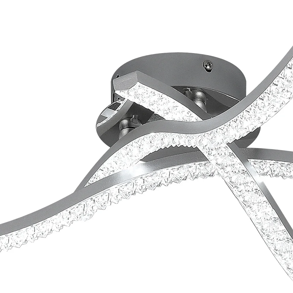 18W LED Ceiling Lights Modern Curved Design AC85-265V 3 Lights Bar Ceiling Lamp for Kitchen Living Room Modern Indoor Lamp Decor