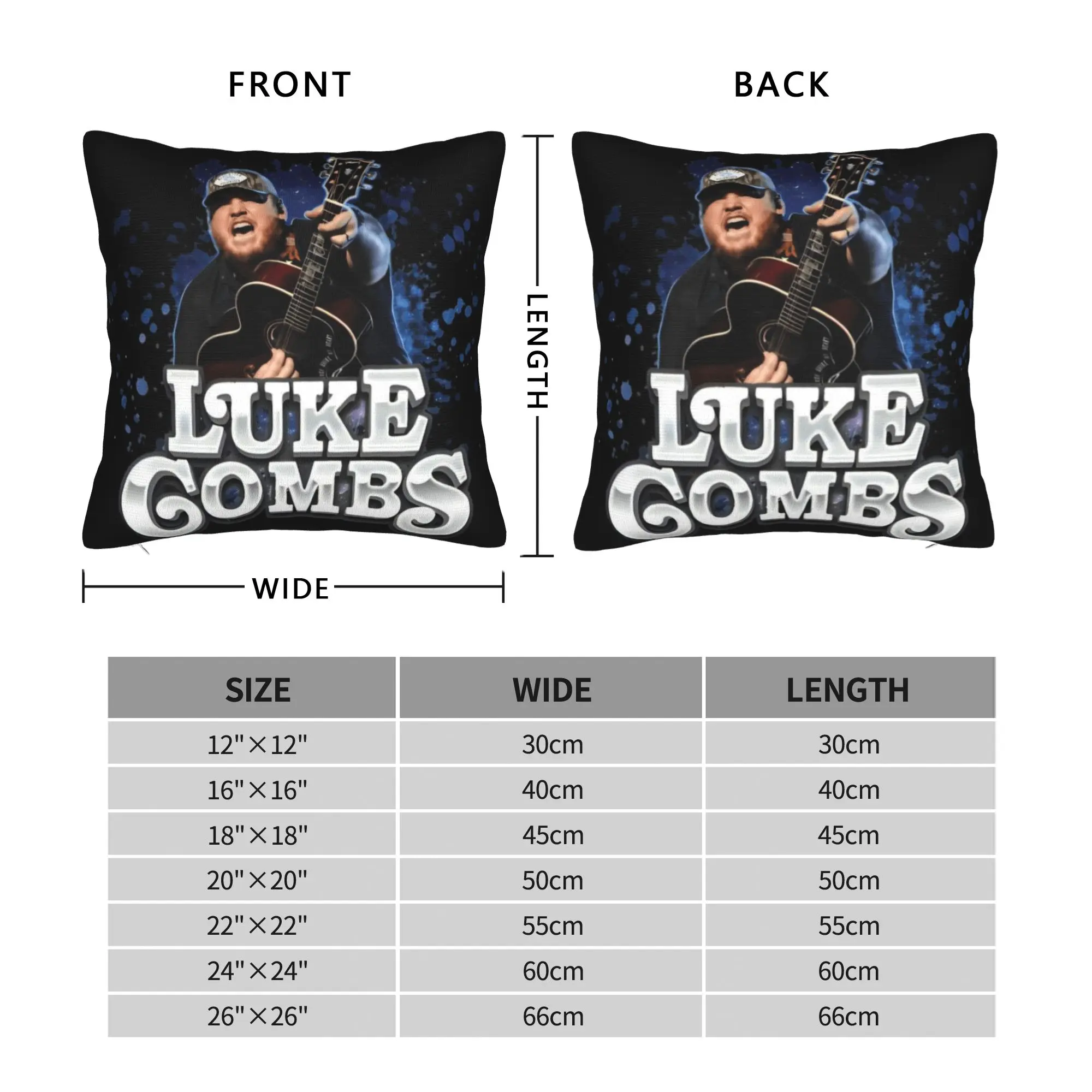 New Style Home lukes comb fan gift singer  Decor Pillowcases Accessories  Pillow Covers Square Multiple Sizes
