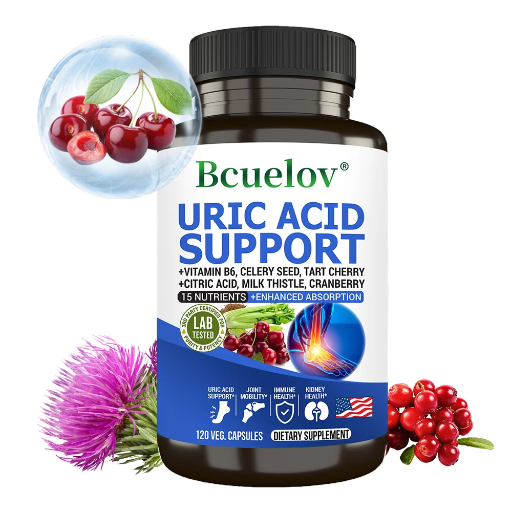 

Uric Acid Support, with Cranberry, Milk Thistle, Celery Seed for Joint & Liver Detoxification, Joint Supplements for Men & Women