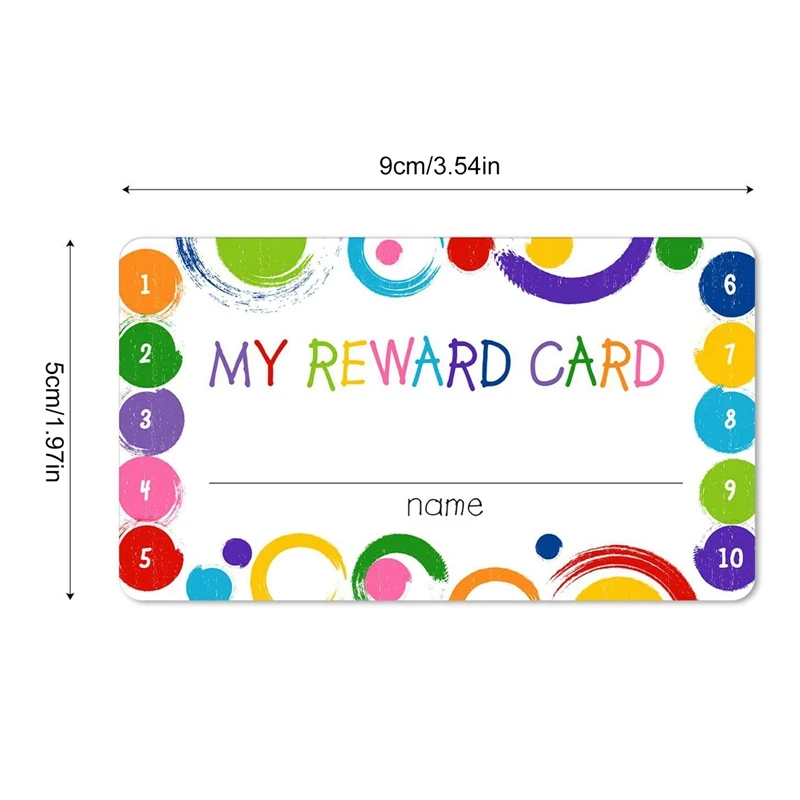 Punch Cards My Reward Cards for Classroom Student Home Behavior Incentive for Children Motivational Kids Cute Card