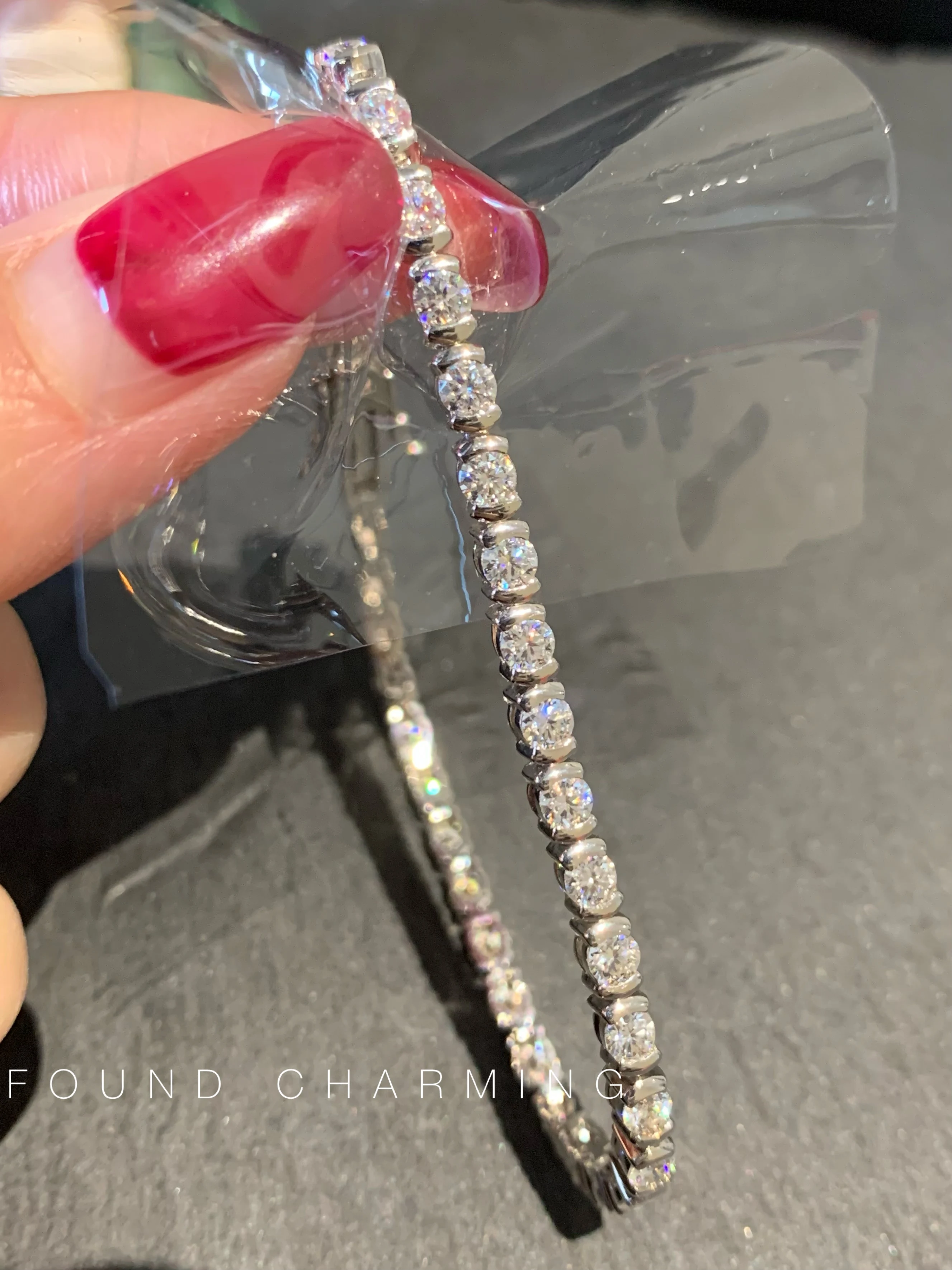 

Moissanite Diamond Bracelet Engagement Party Jewelry For Woman 925 Silver