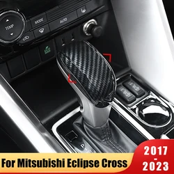 Car Gear Head Shift Knob Cover Gear Shift Handle Trim Sticker For Mitsubishi Eclipse Cross 2017- 2019 2021 2022 2023 Accessories