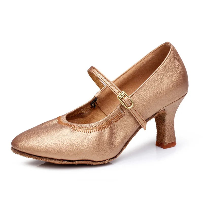 Zapatos de baile latino modernos para mujer, calzado elegante de pu para fiesta de salón, vals, Tango, 1 par por lote