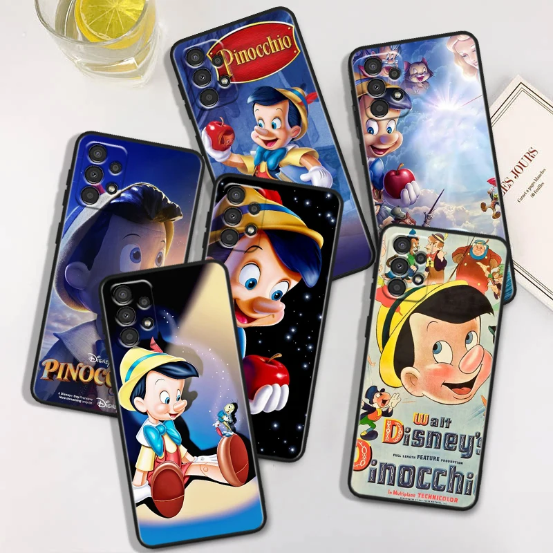 

Disney Pinocchio Cute For Samsung A73 A72 A54 A53 A52S A34 A33 A32 A24 A23 A22 A14 A13 A03S A02S Black Soft Phone Case