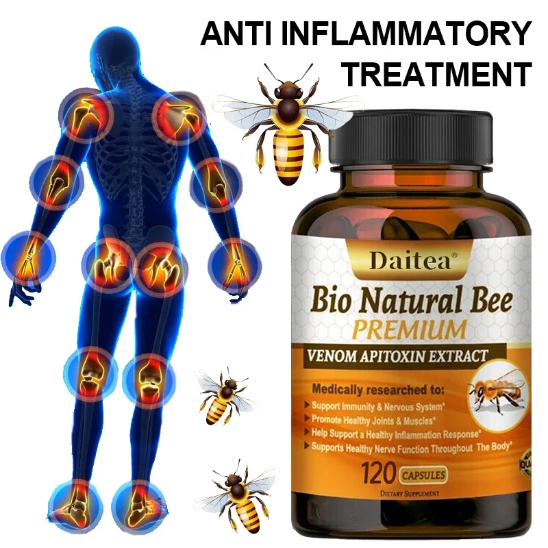 Premium Bee Venom Extract - Anti-Inflammatory Extract Joint & Bone Health Flexibility Sciatic Nerve Immunity Muscle Support