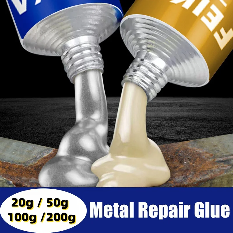 100g Filler Metal Repair Glue AB Casting Repair Glue High Temperature Resistant Liquid Metal Welding for Metal Casting Defect