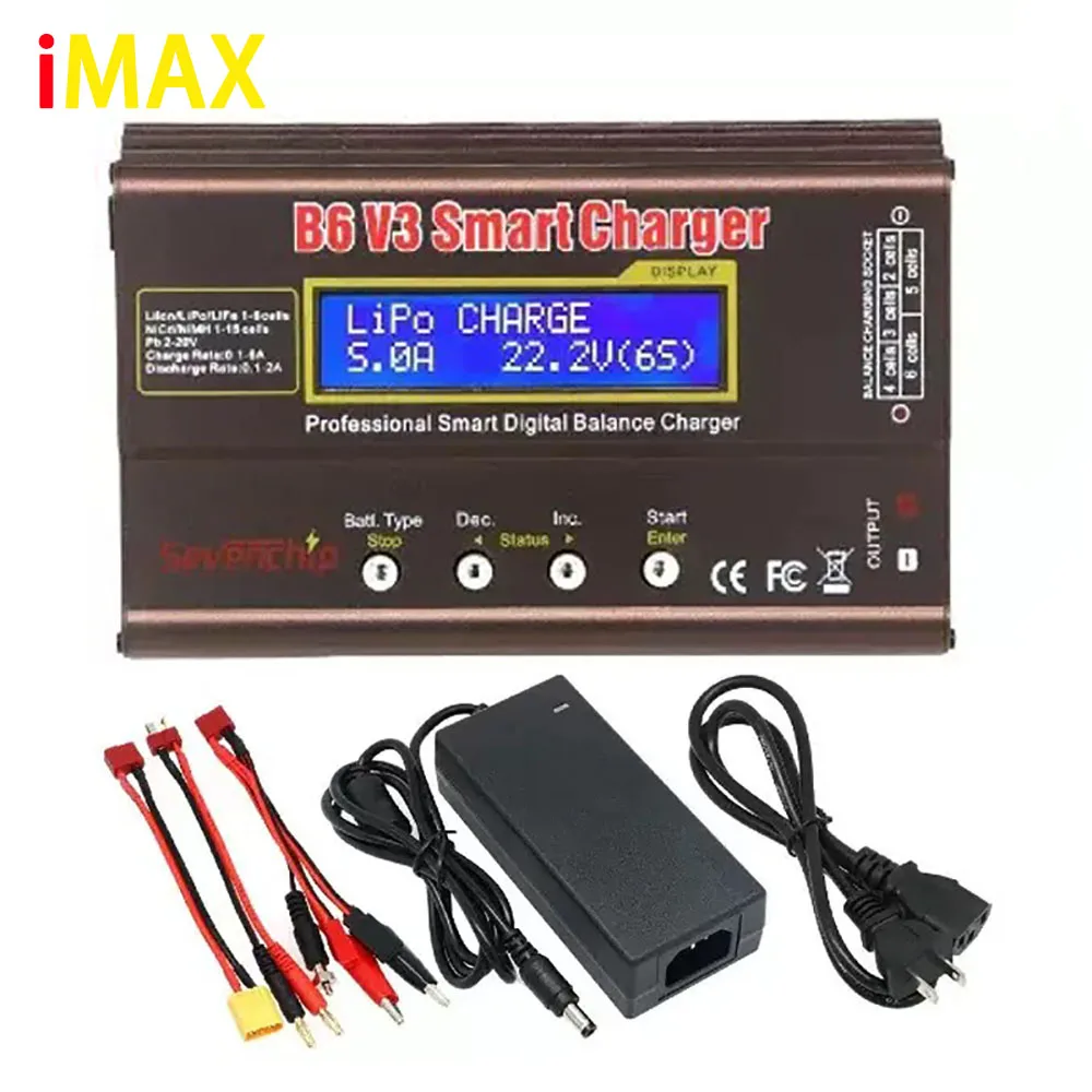 

iMAX B6 V3 80 Вт 6A Зарядное устройство LiHv Lipo NiMh Li-ion Ni-Cd Цифровое RC Зарядное устройство Lipro Balance Зарядное устройство Блок питания
