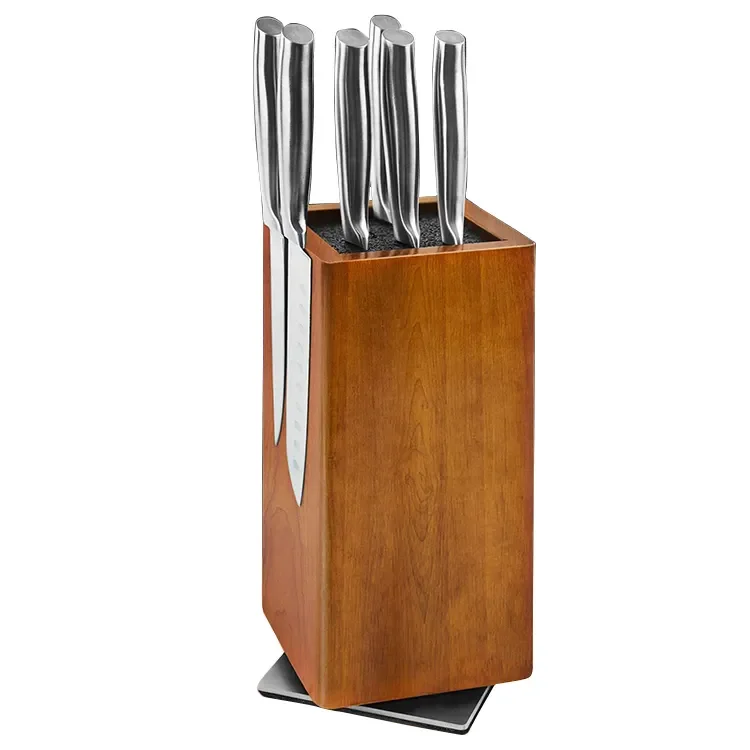 

High-grade environmentally friendly acacia wood magnetic knife holder for kitchen storage, ideal for restaurant home kitchens