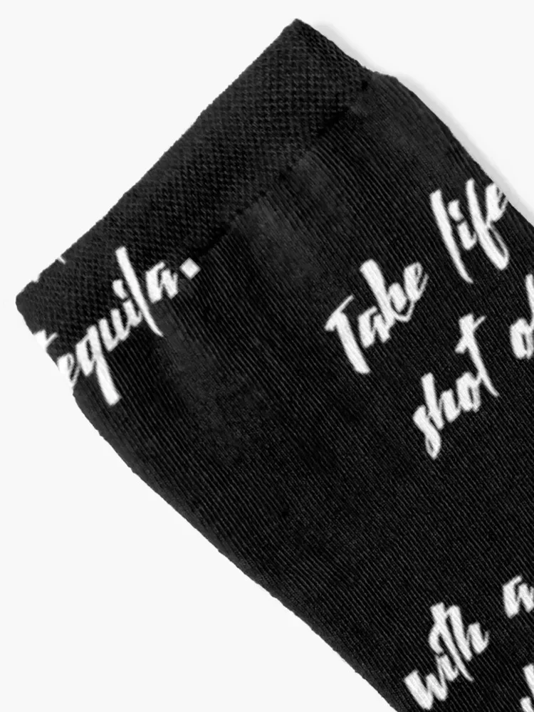 Take life with a shot of tequila Poster Socks golf moving stockings Socks For Man Women's