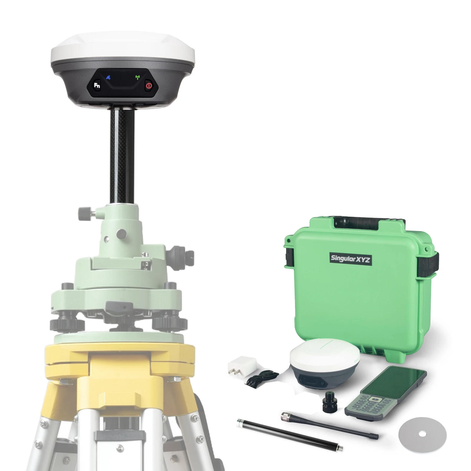 

SingularXYZ GNSS RTK Surveying Equipment Complet IMU E1 Lite 2cm High Accuracy Software GNSS GPS RTK Rover Set