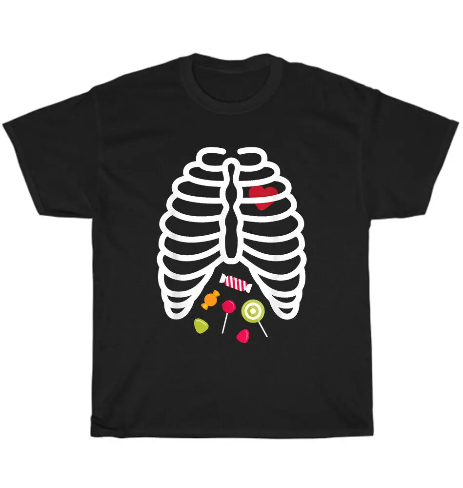 

Skeleton Rib Cage Heart Candy Halloween Costume T-shirt Unisex Funny Tee Gift