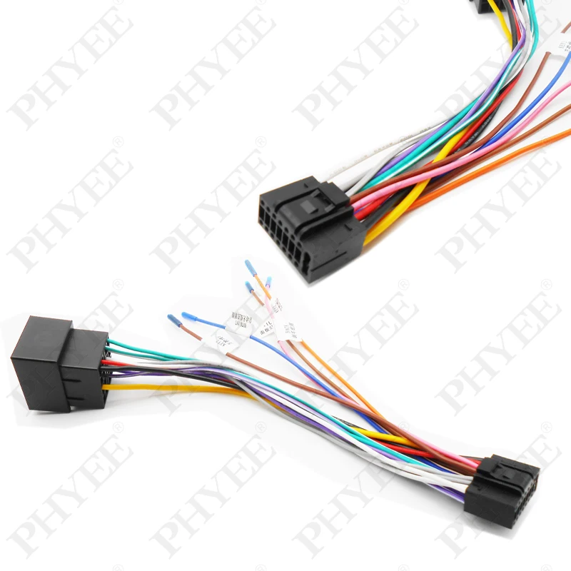 16 Pin to ISO Cable Adapter 16P Male Plug ISO Connector Wiring Harness Universal Accessories For Car Radio Android Head Unit