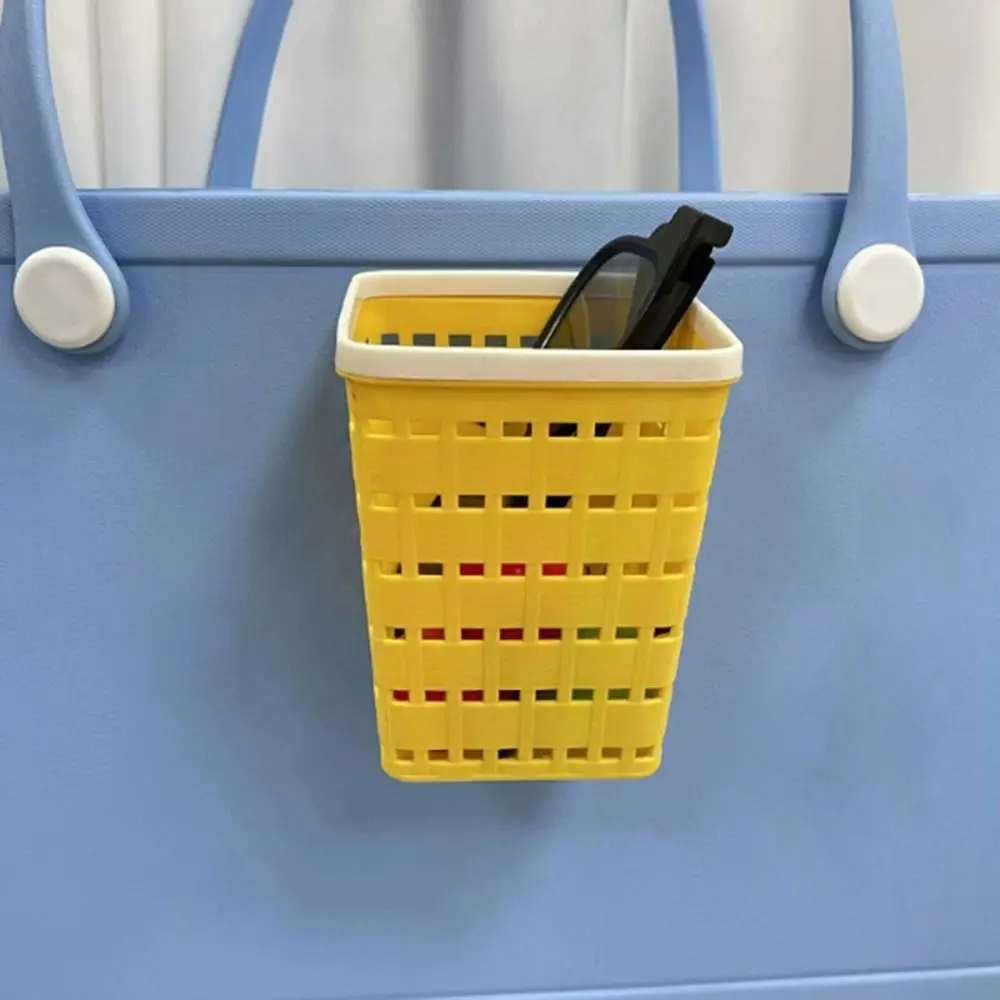 クリエイティブ DIY 収納バスケットハンドバッグ調節可能なカップホルダーボッグバッグ用中空ポータブルビーチホールバッグアクセサリーボッグバッグ用