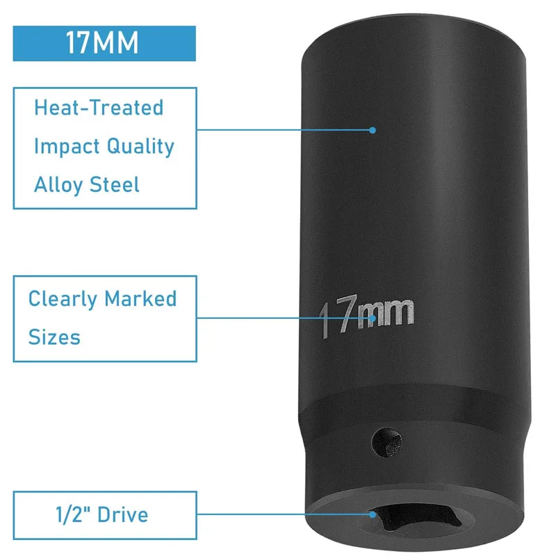 77060 17mm Harmonic Balancer Socket For Honda Engines, With 3 Times The Standard Socket Mass Impact Sockets Heavy Duty