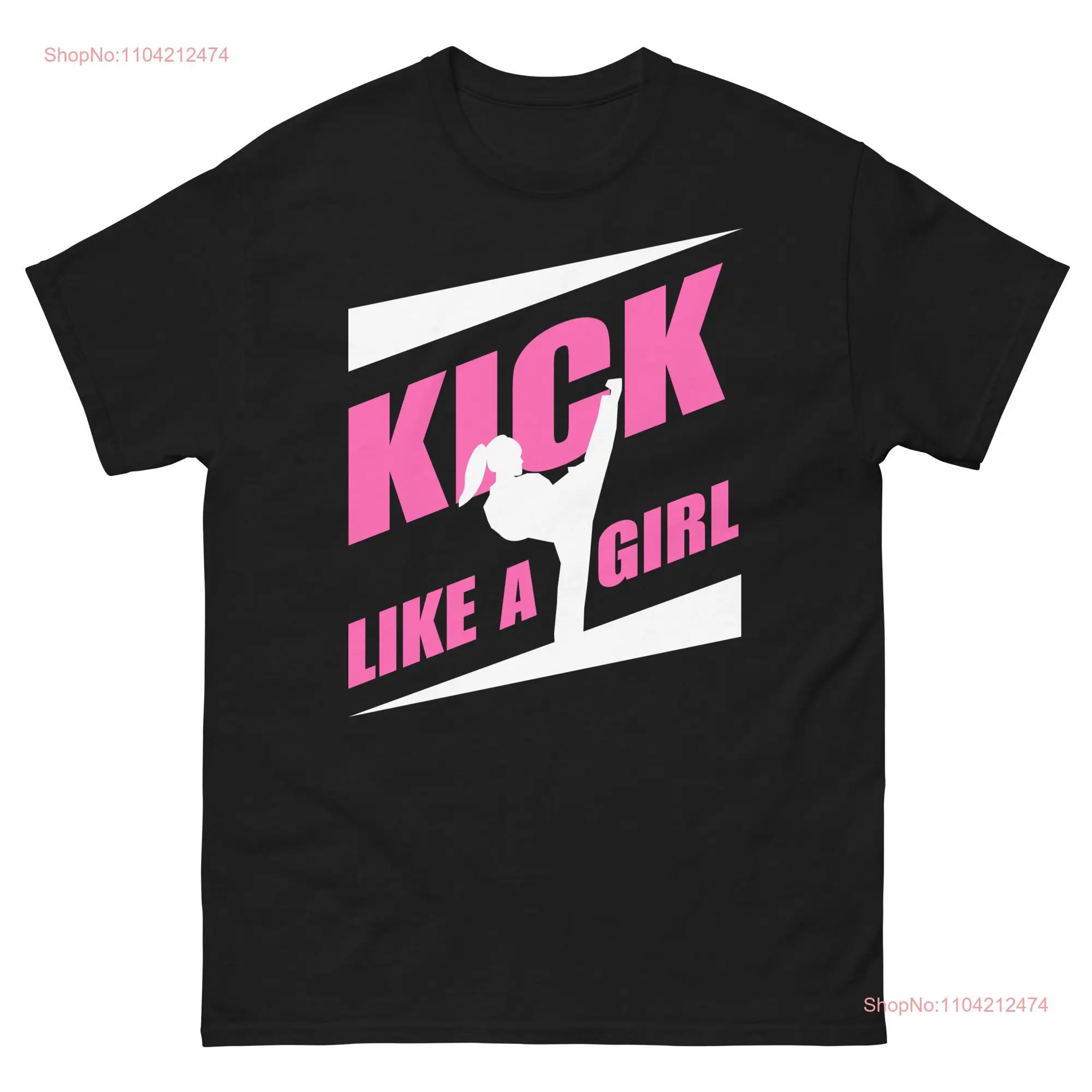 

Ярко-розовая футболка Kick Like A Girl с длинными или короткими рукавами