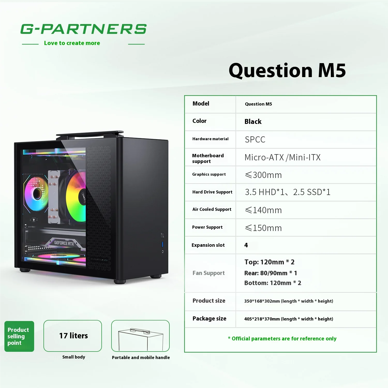 Obudowa PC M5 MATX, płyta główna ITX, zasilacz ATX, obsługa U3, komputer stacjonarny, przenośny, boczna przezroczysta obudowa mini.