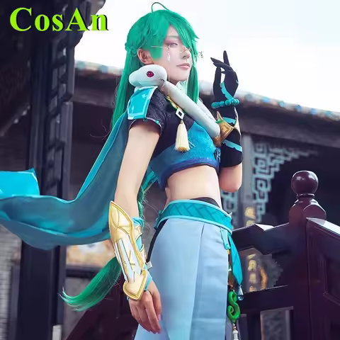 CosAn Game Genshin Impact BaiZhu Cosplay Costume Handsome Fashion Battle Uniform Full Set Activity Party Role Play Clothing S-XL