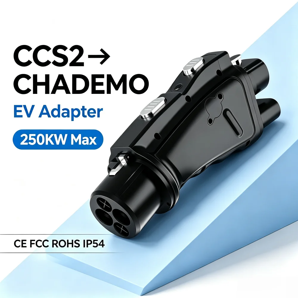 CCS2-CHAdeMO EV Charging Adapter DC 250KW 1000V CCS Combo 2 to Japanese Electric Vehicle Charging Adaptor