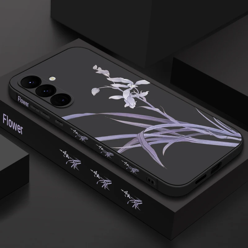 حافظة لهاتف سامسونج جالاكسي S24 S25 FE S25 S23 S22 Ultra A17 A56 A16 A55 A25 A15 A36 A35 5G الأرجواني السحلية طباعة لينة غطاء من البولي يوريثان #1