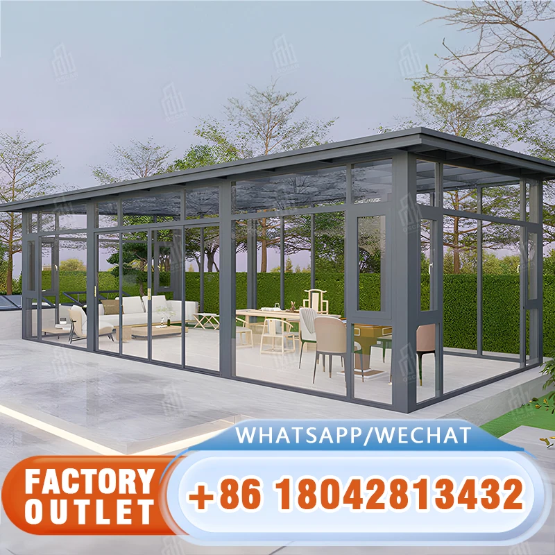 Customized Waterproof Aluminum Folding Doors - Tempered Glass Bifold Patio Door Foldable Glass Doors