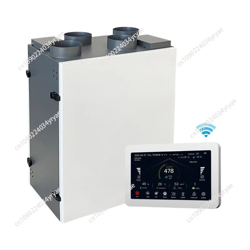 Vertical Fresh Air Ventilation System Air Exchanger Wall Heat Recovery Ventilation Recuperator