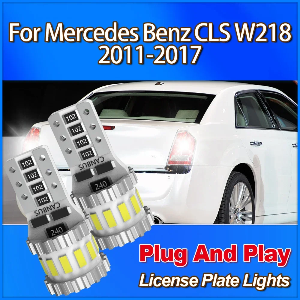 

Small Lights T10 LED License Plate Light 6000K White Plug And Play For Mercedes Benz CLS W218 2011 2012 2013 2014 2015 2016 2017