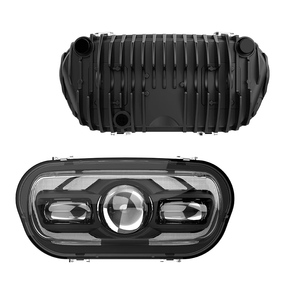 

STLFLOYO New DOT Approved LED 80W King Fat Boy Motorcycle Headlight High Low Beam Headlamp for Fat Bob 2008-2019